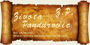 Života Pandurović vizit kartica